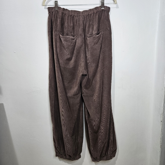 Free People To The Sky Cord Parachute Baggy Pants S Brown Slouchy - Picture 6 of 16